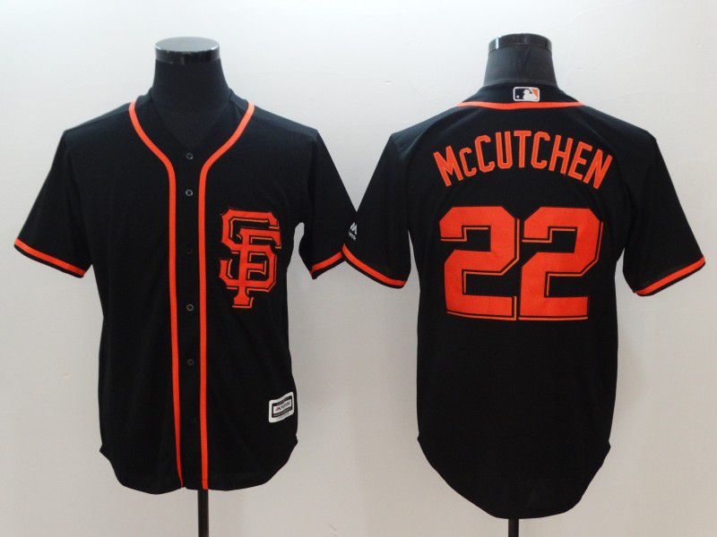 Men San Francisco Giants #22 Mccutchen Black Game MLB Jerseys->youth mlb jersey->Youth Jersey